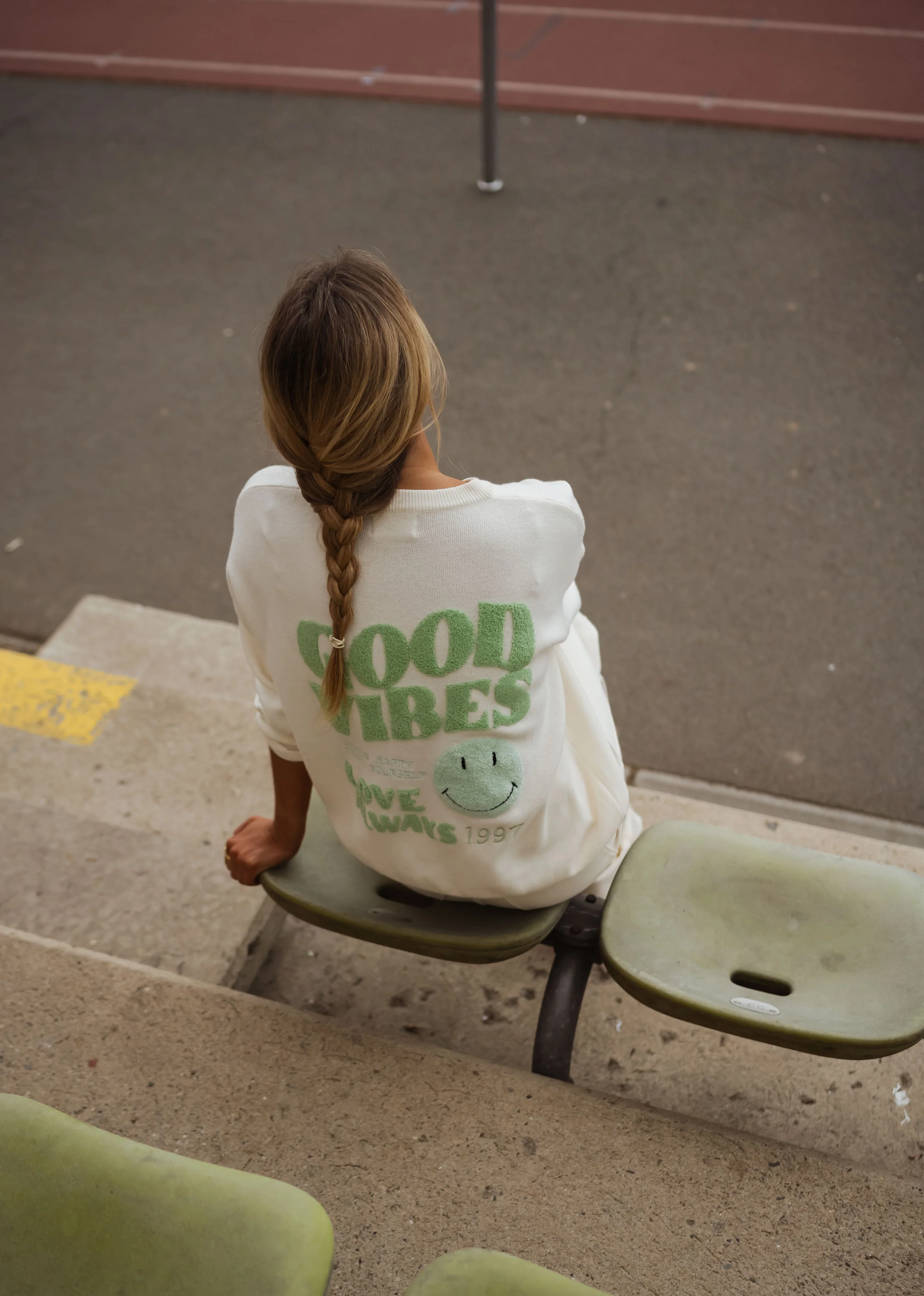 Pull Vibes - écru et vert - Image 10