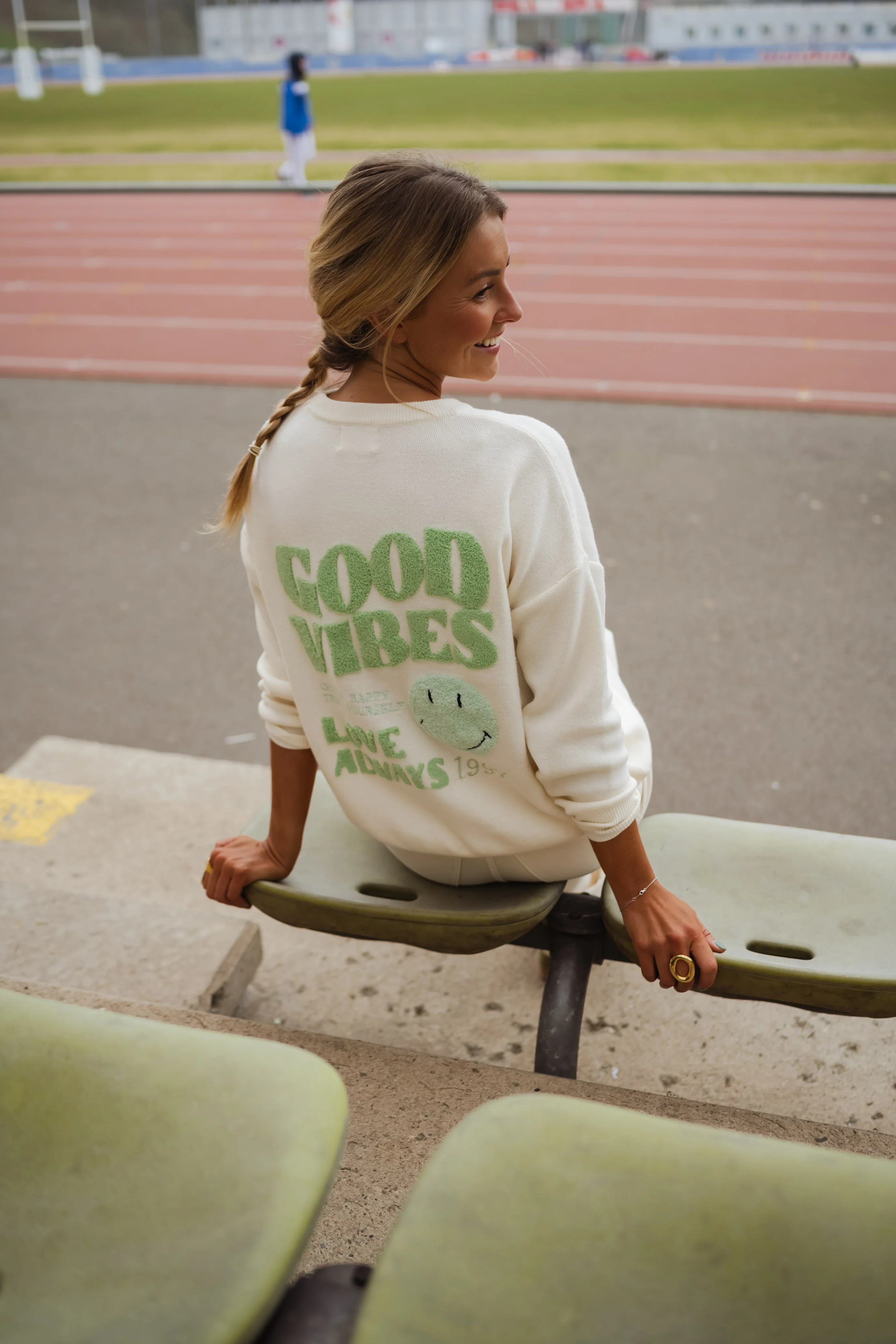 Pull Vibes - écru et vert - Image 5