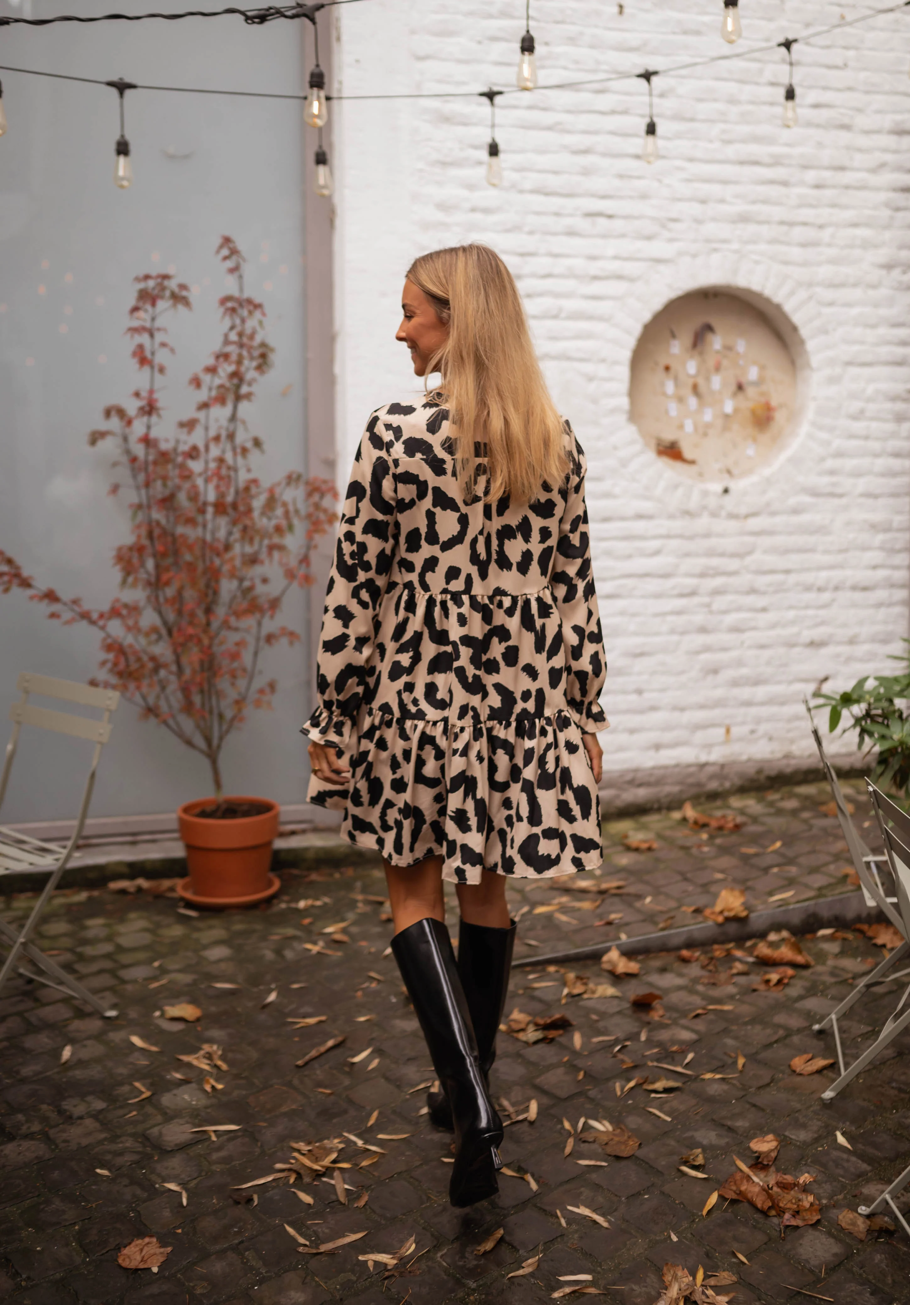 Robe Anatole - beige à motifs léopard - Image 6