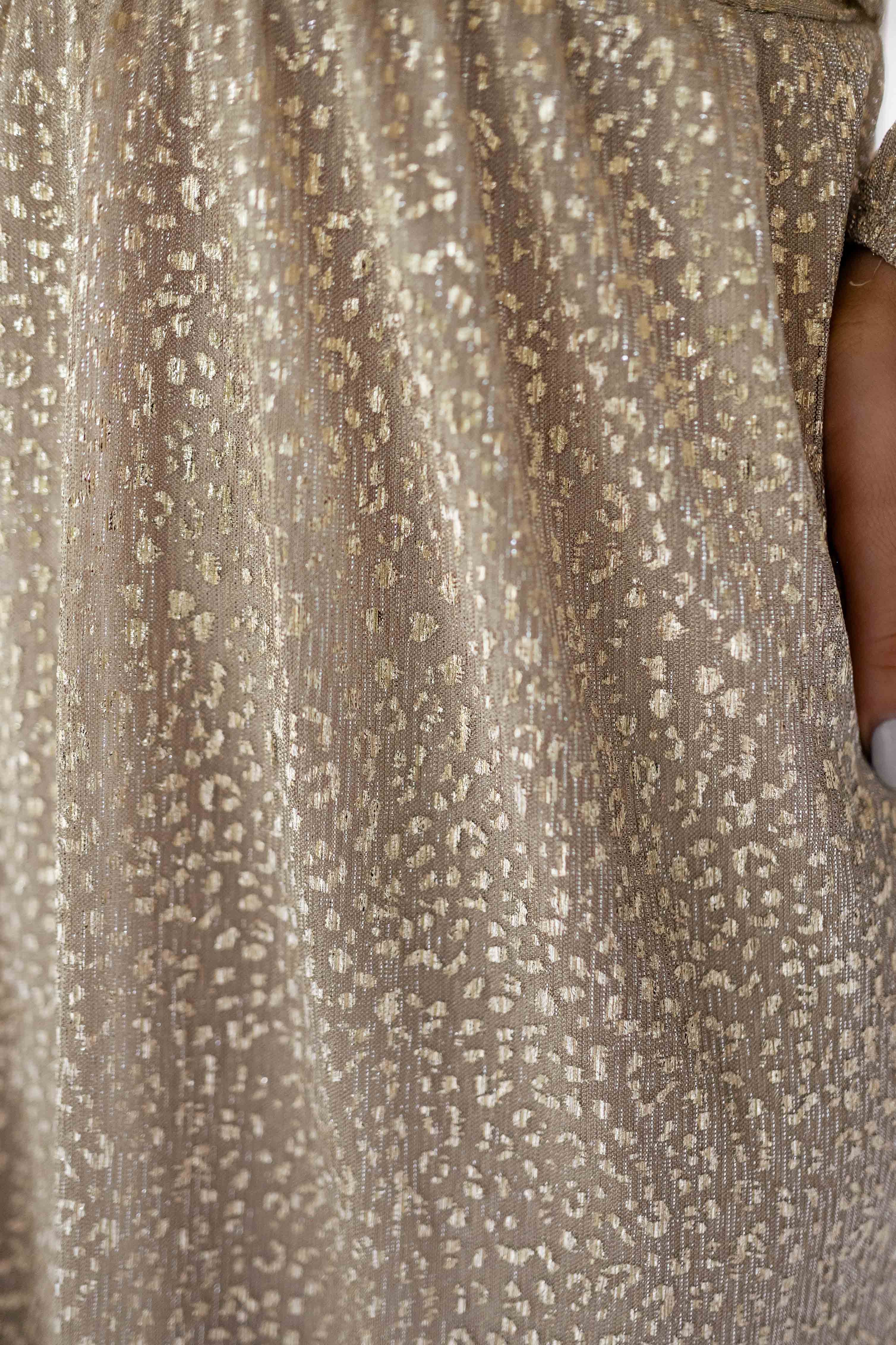 Robe Imane longue CREATION - dorée - Image 6