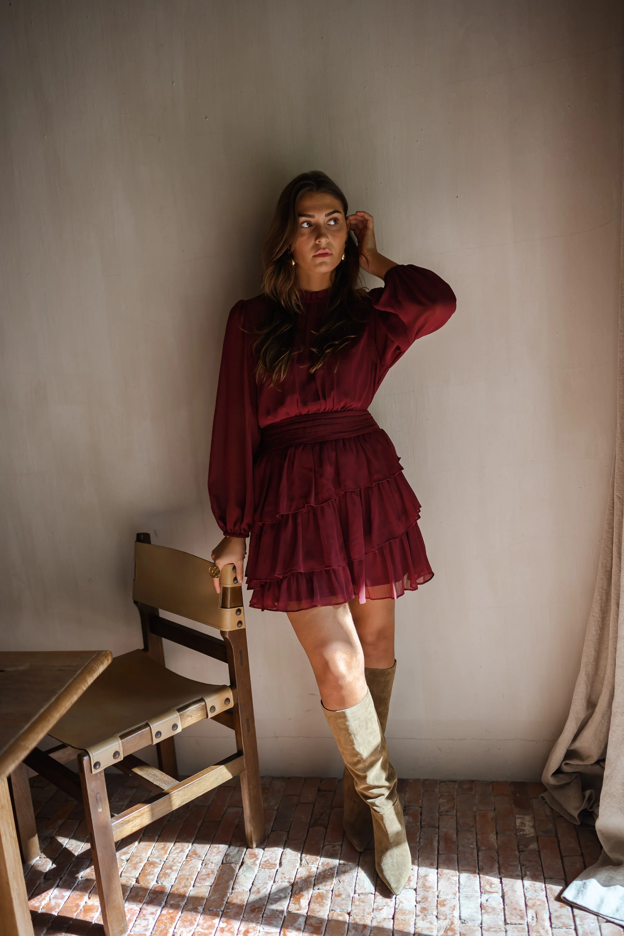Robe Indra - bordeaux - Image 10