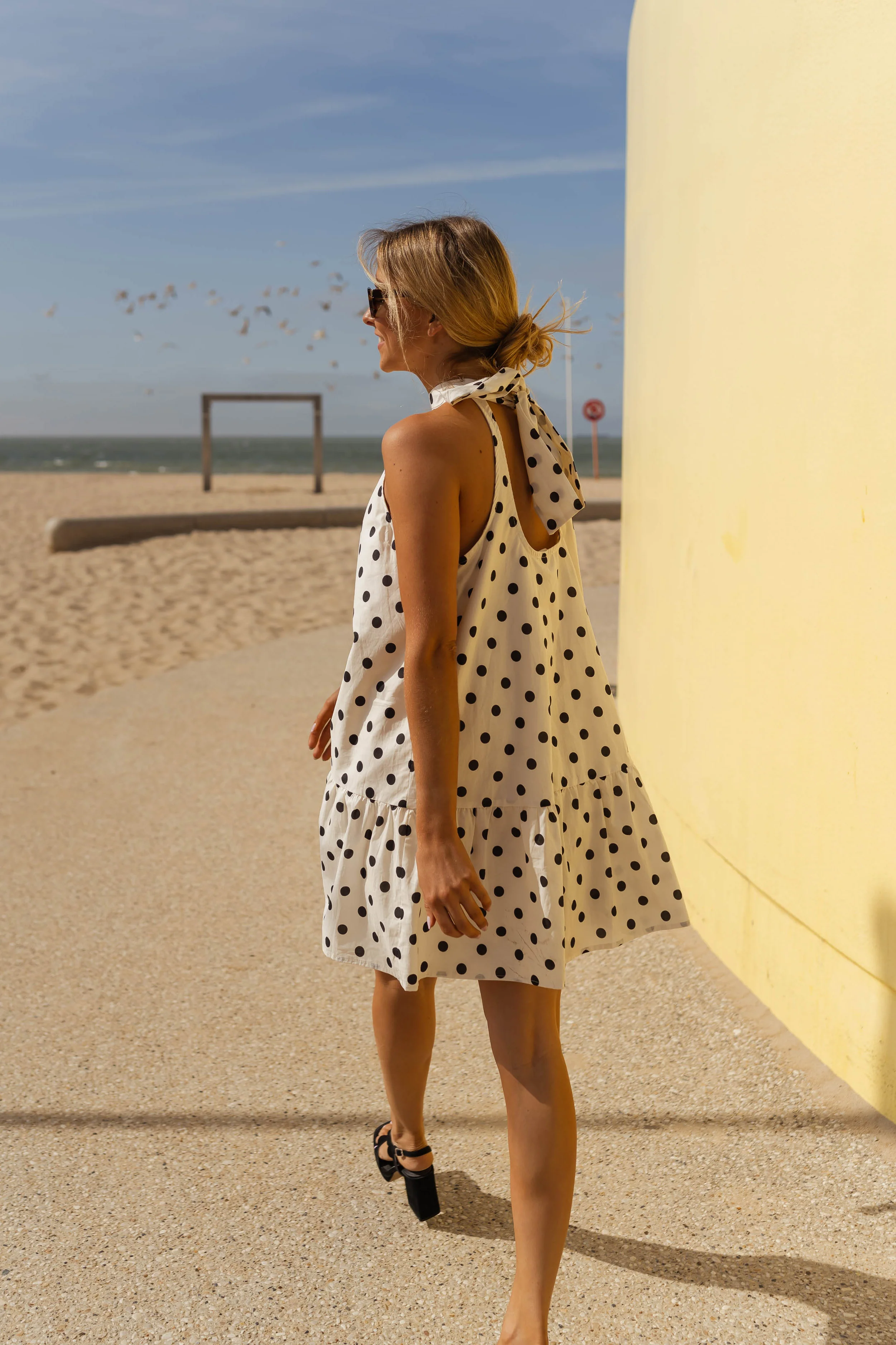 Robe Marilyne - écrue à pois - Image 5