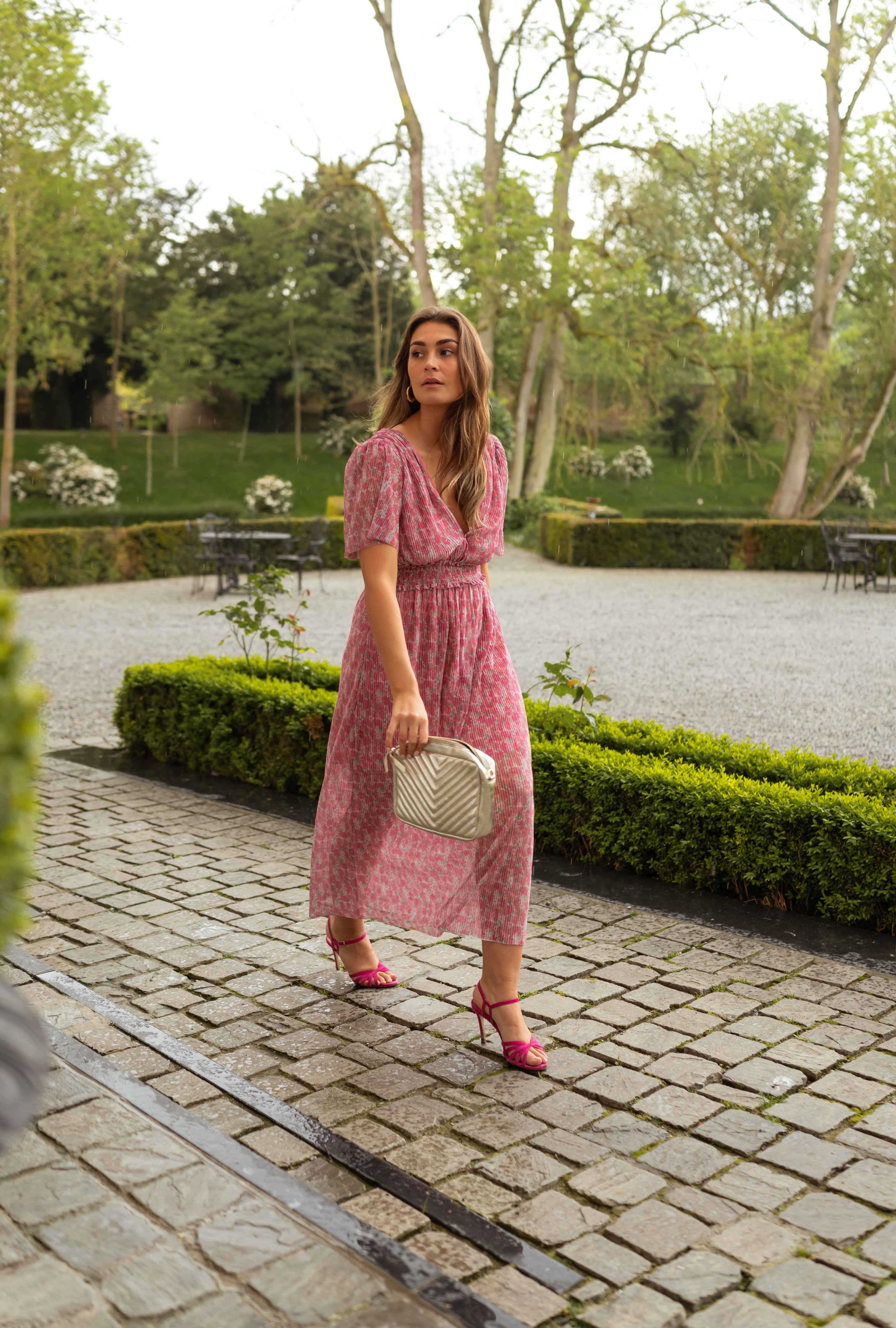 Robe Ottilia - rose à fleurs - Image 20