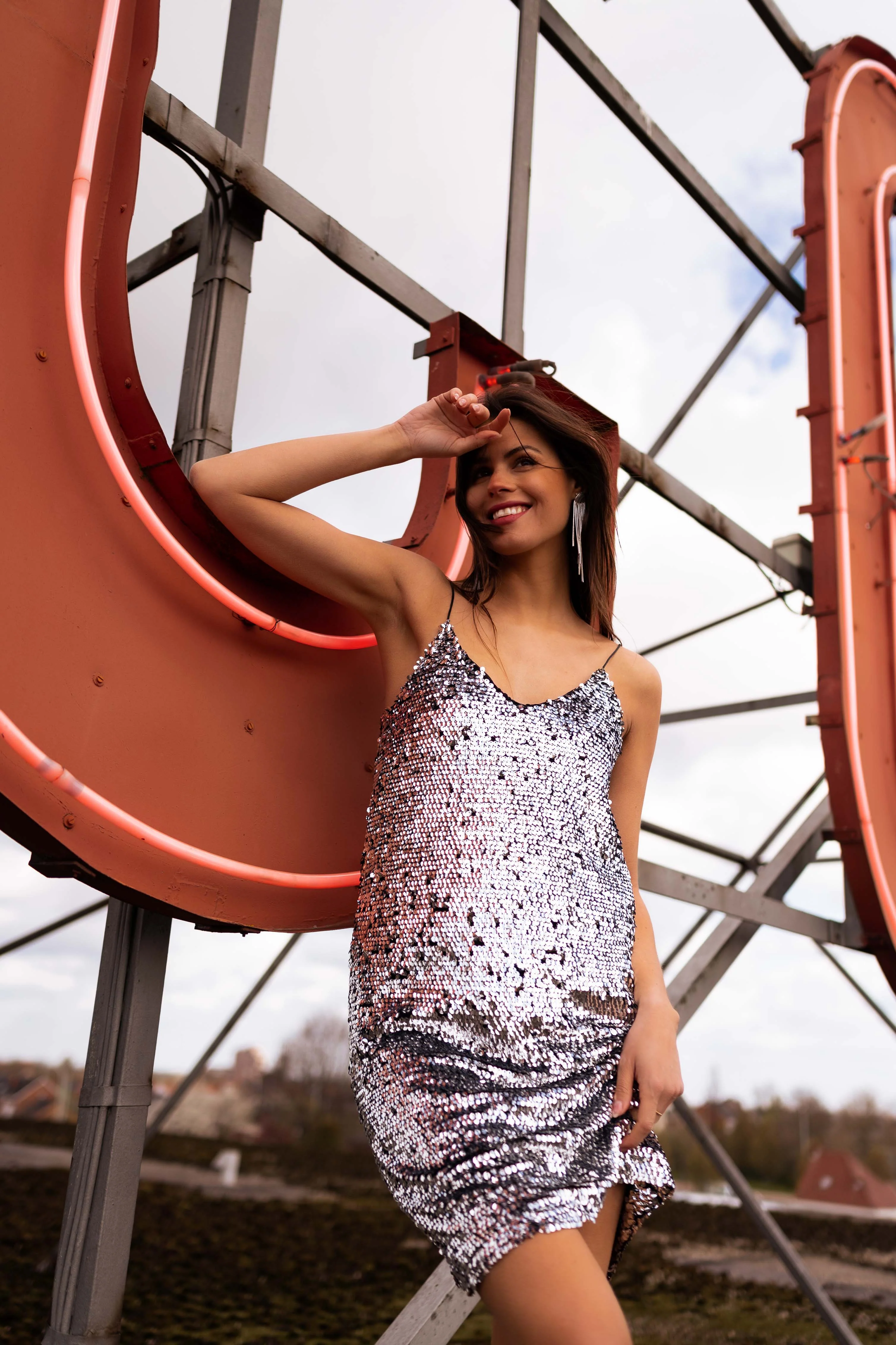 Robe Sparkle à pailettes - argentée - Image 8