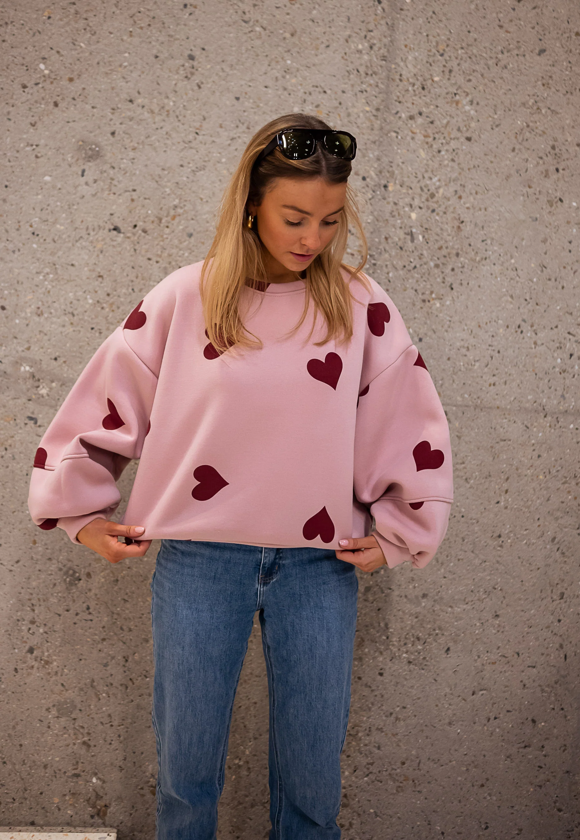 Sweat Fiona - rose à coeurs - Image 8