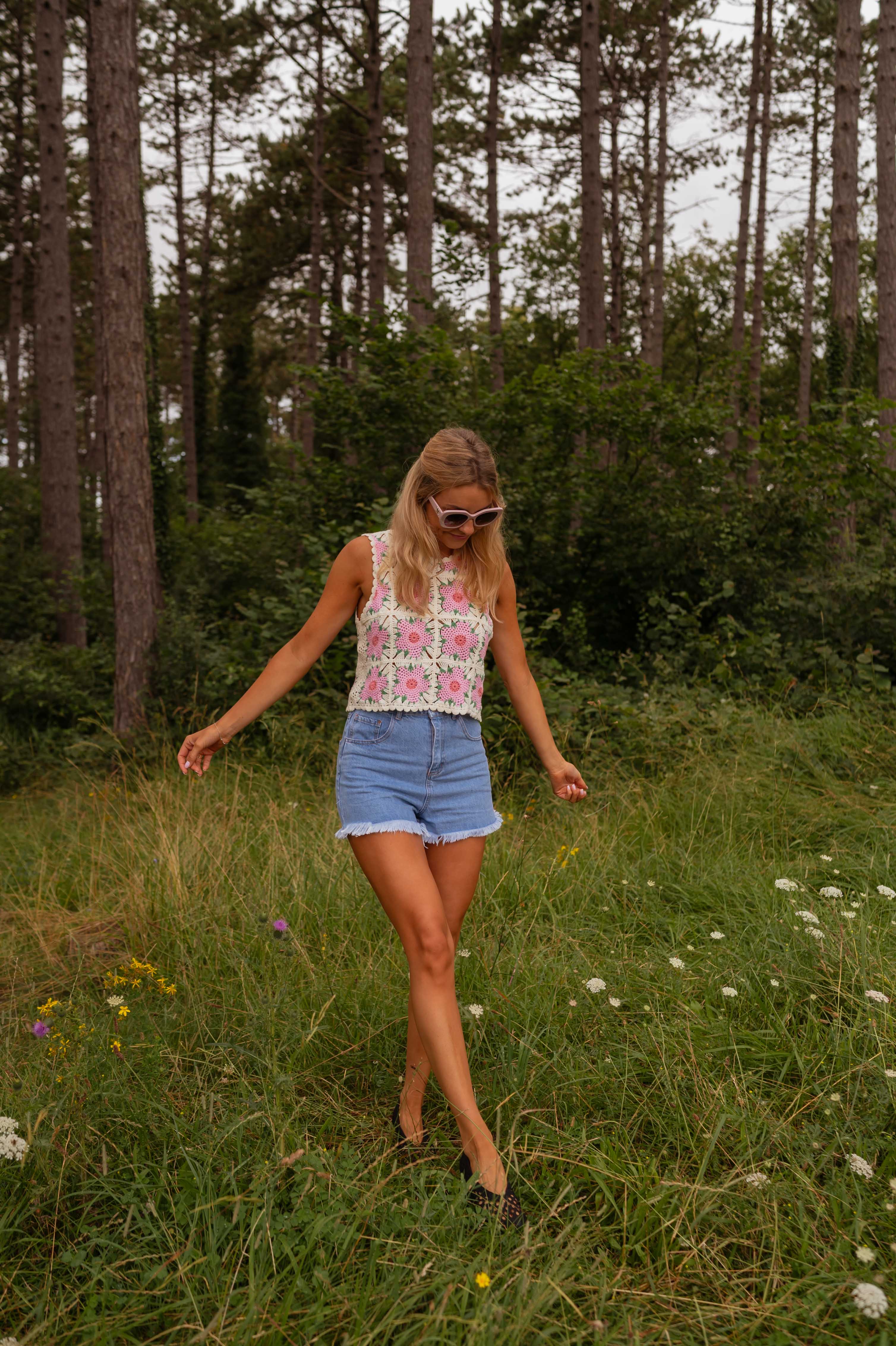 Top Alisha - écru et rose - Image 8