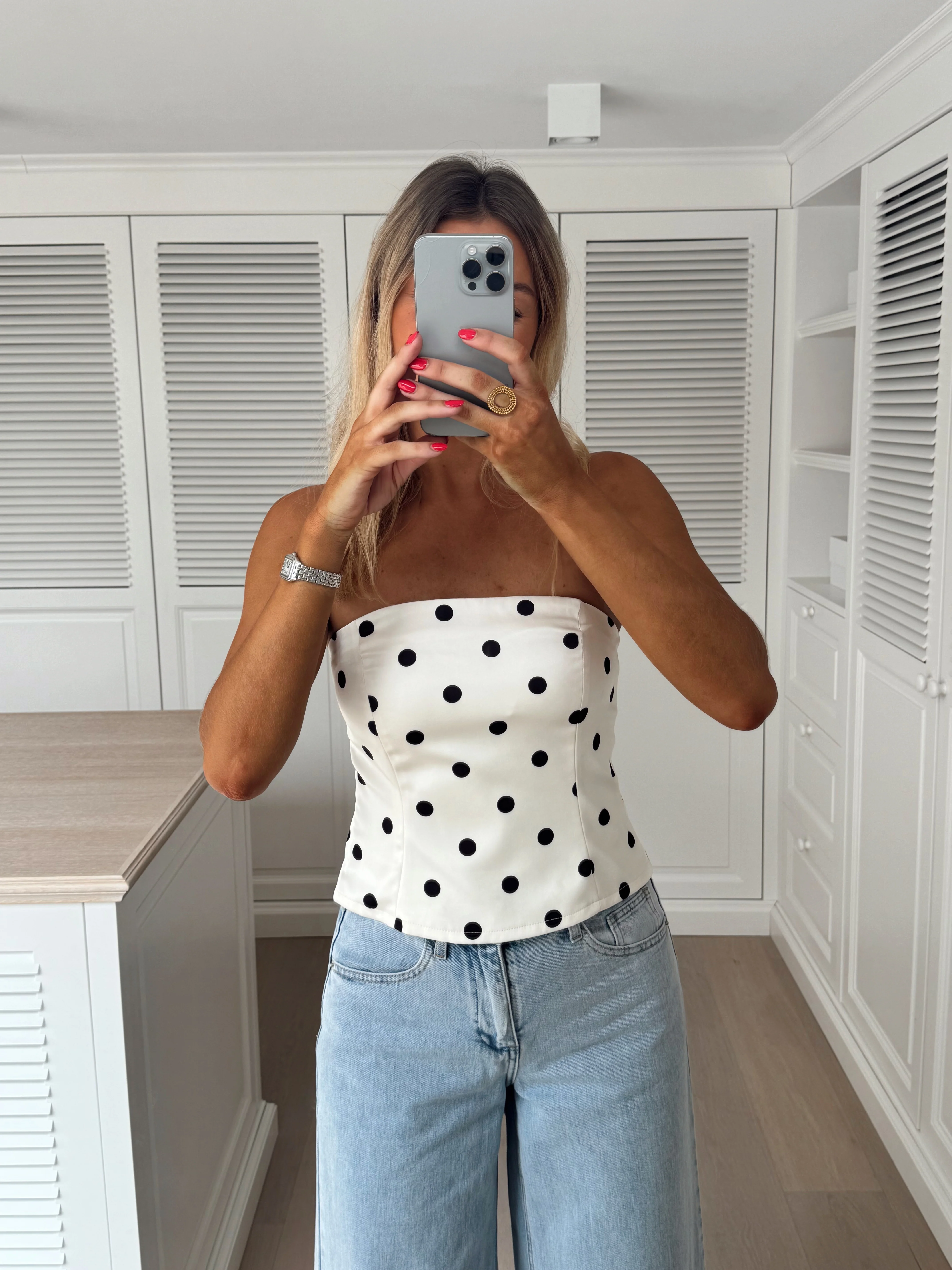Top Martial - écru à pois - Image 9
