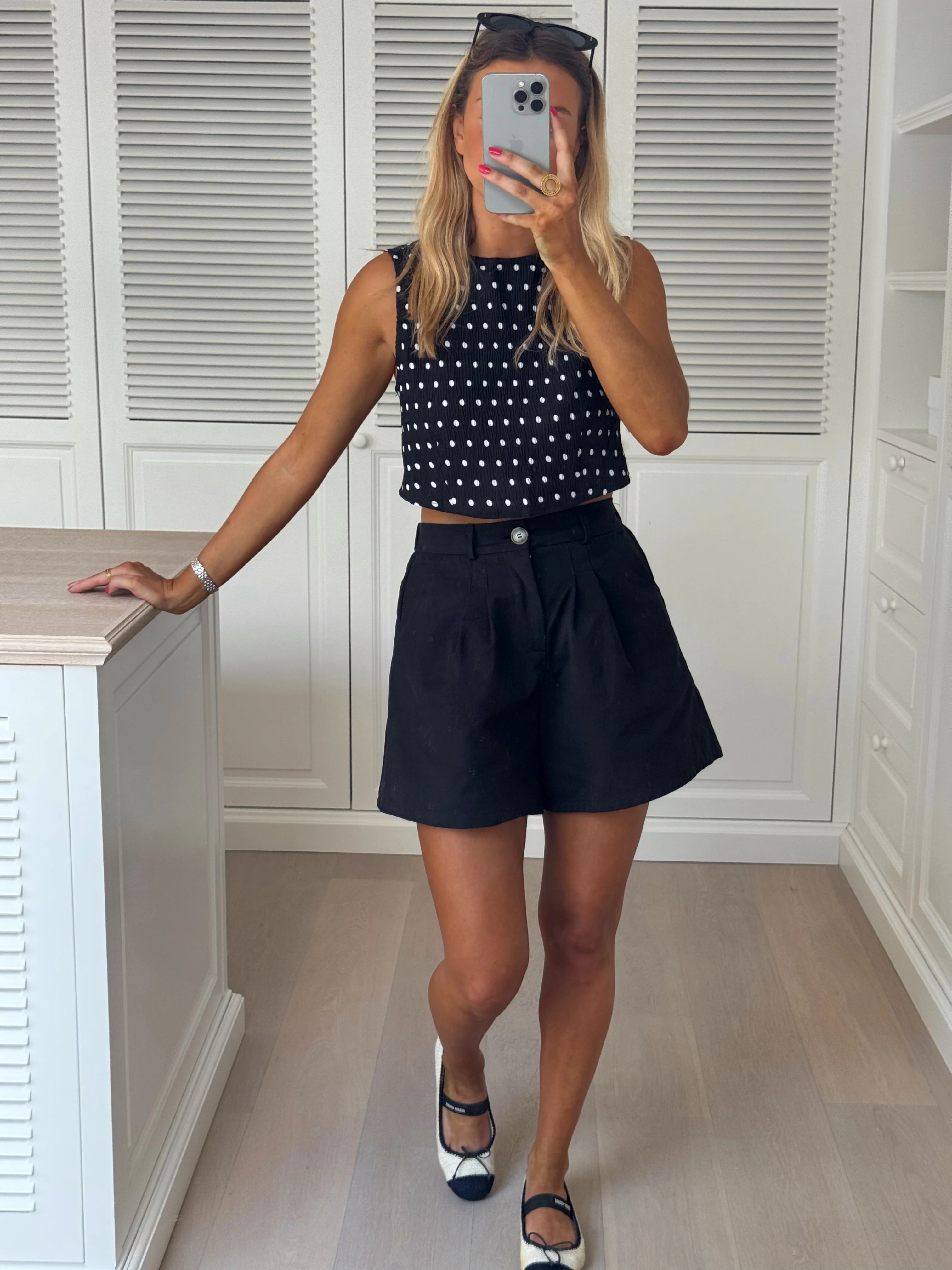 Top Pietra - noir à pois - Image 5