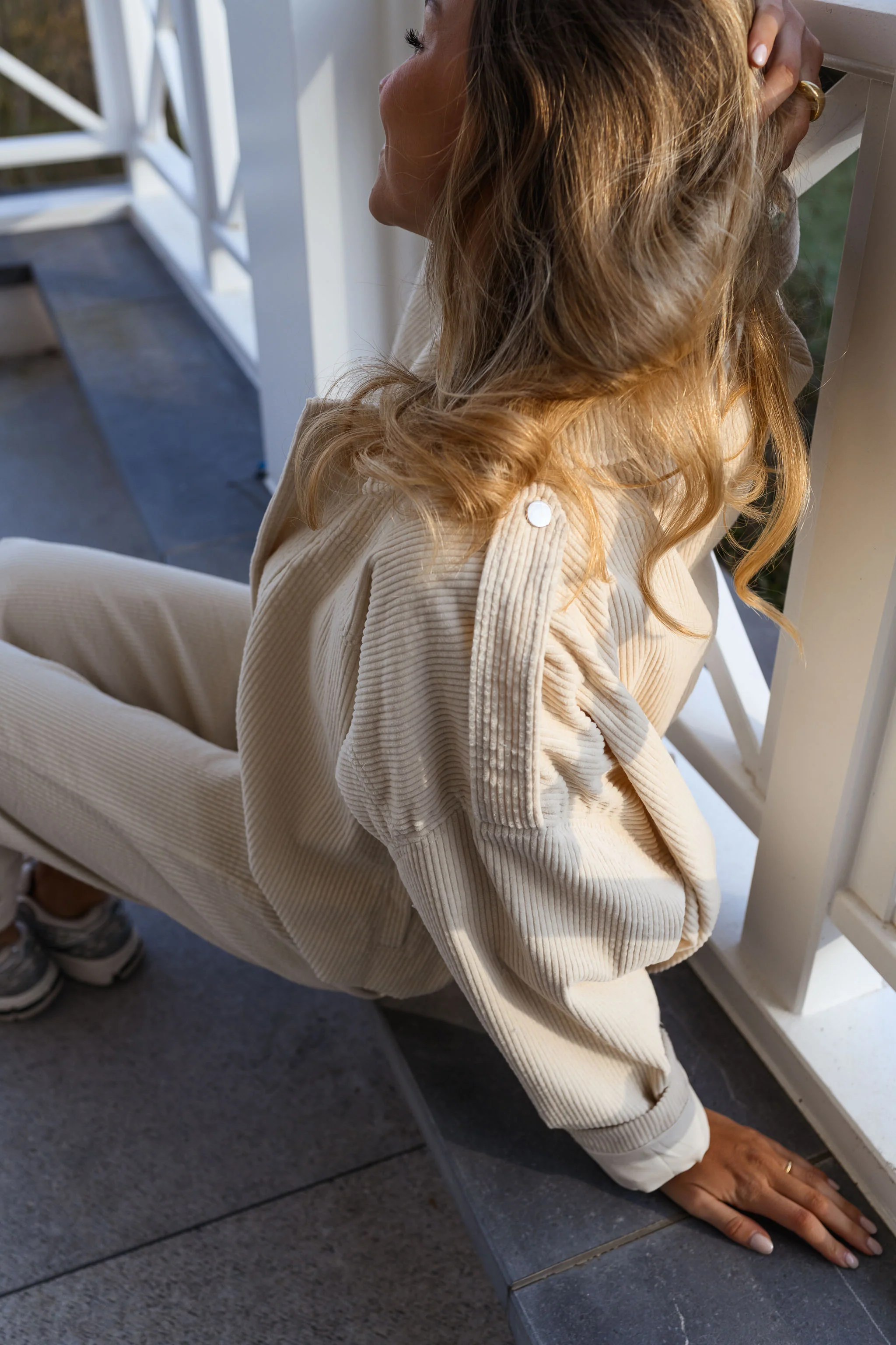 Veste Catherine - écrue en velours - Image 11