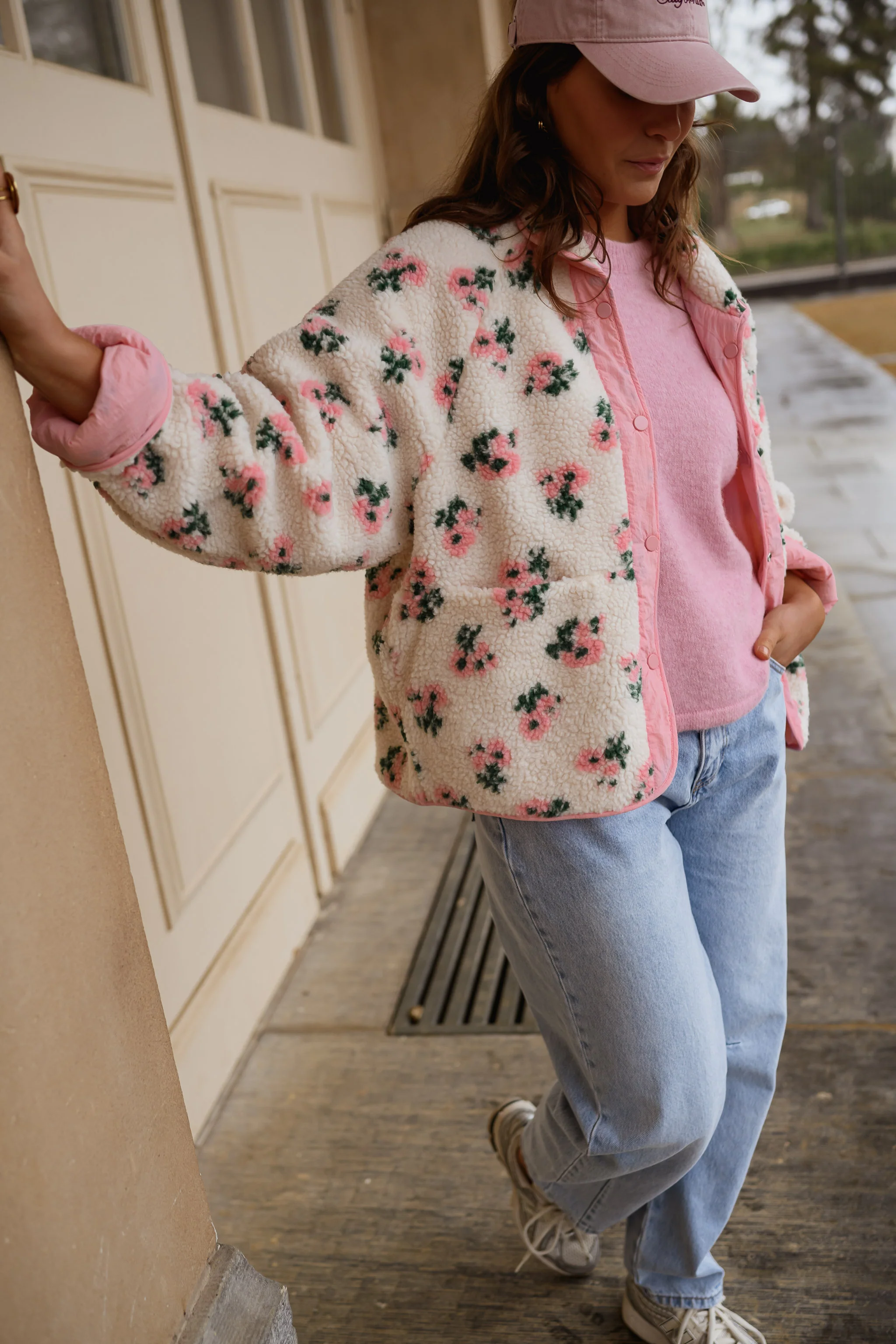 Veste Martina - rose et écrue à fleurs - Image 8