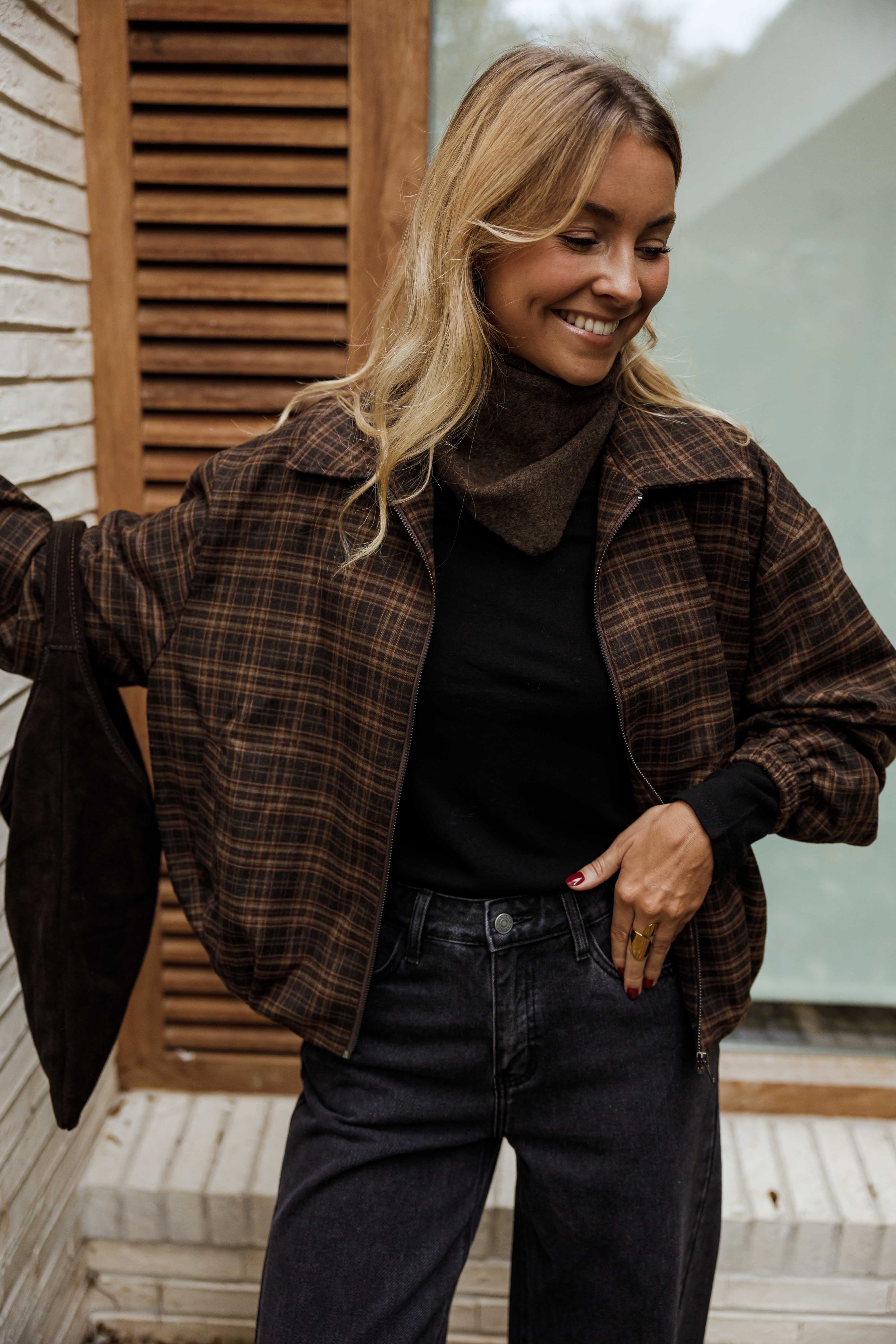 Veste Philipa - brune à carreaux - Image 2