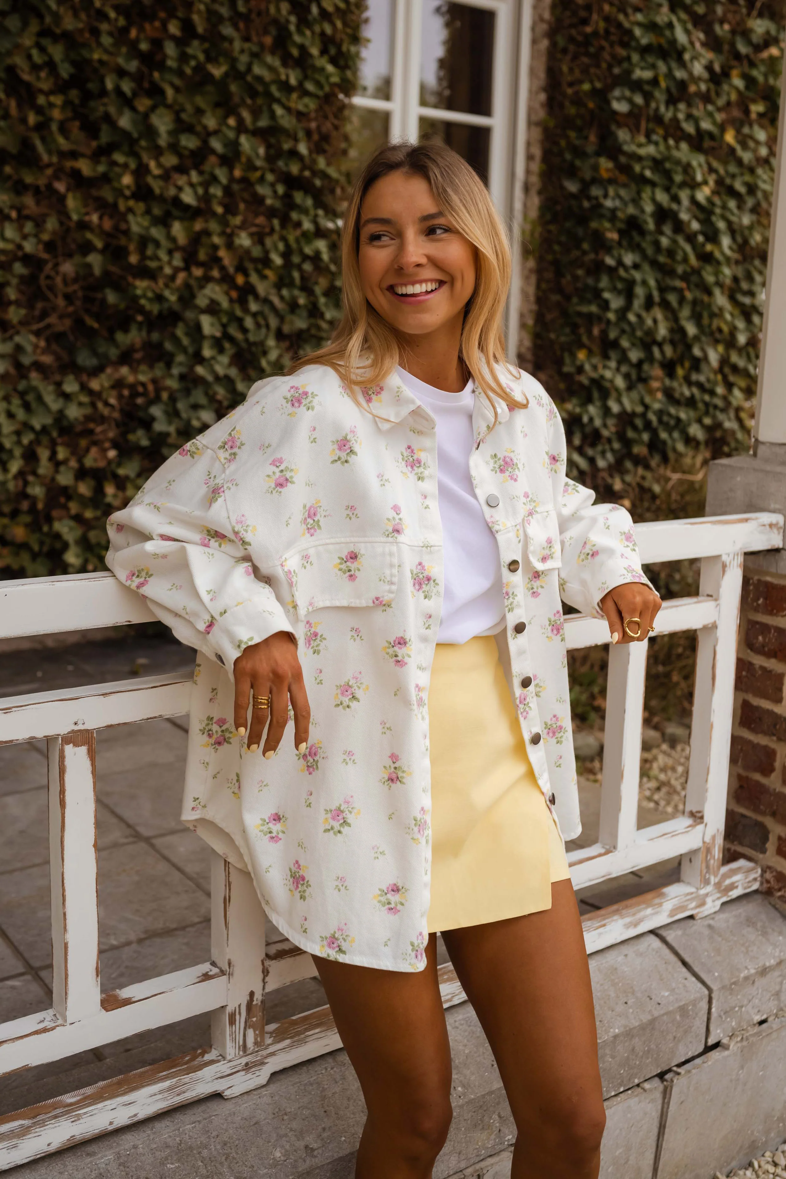 Veste Romy - écrue à fleurs - Image 6