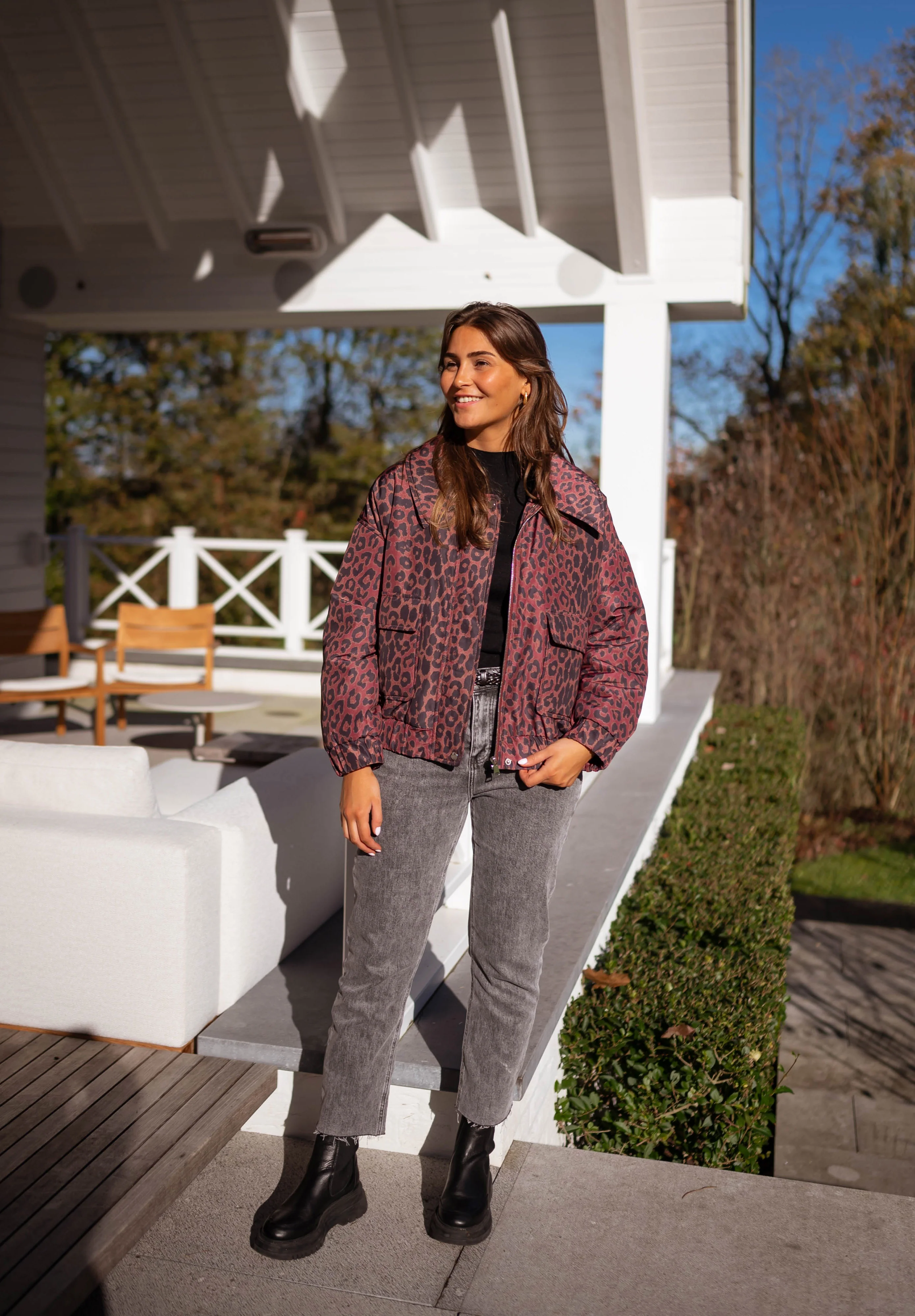 Veste Thelma - léopard bordeaux - Image 7